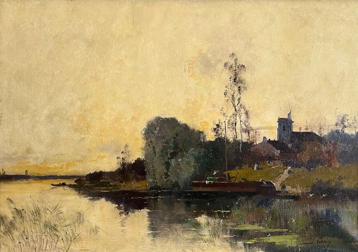 "the Banks Of The Loing" J. Liévin (galien-laloue)-photo-2