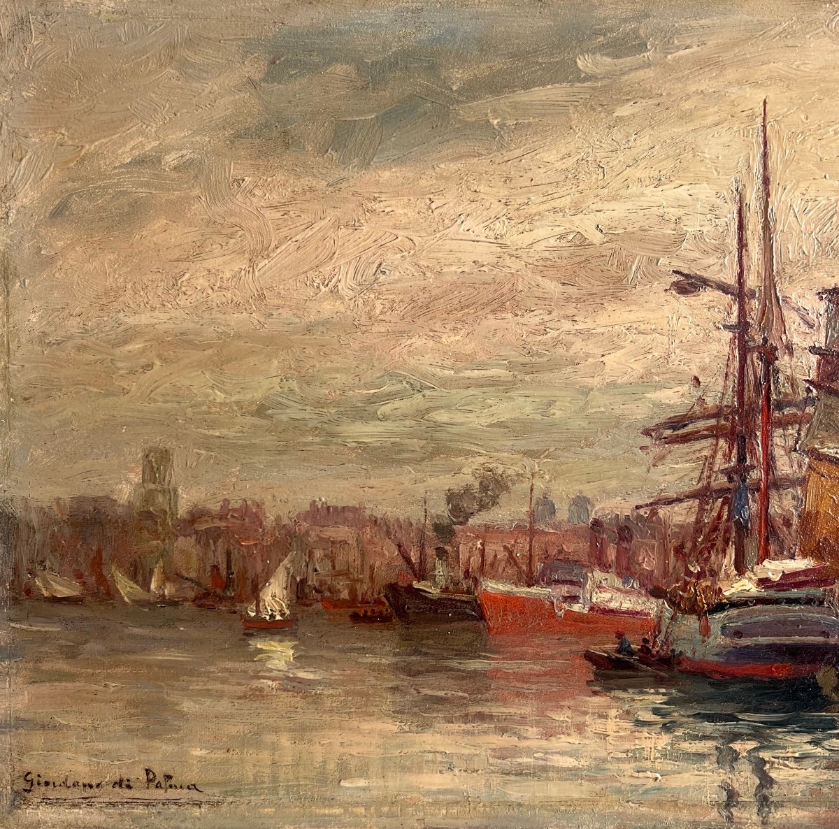 "Le port de la Joliette à Marseille" Giordano di Palma-photo-1