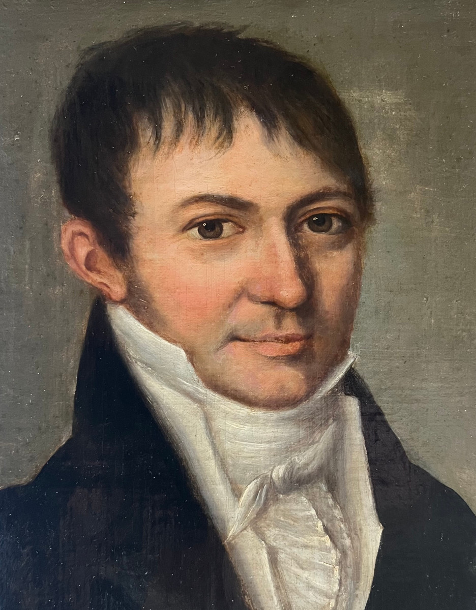 "man With A White Tie" French School, Late 18th Century-photo-4