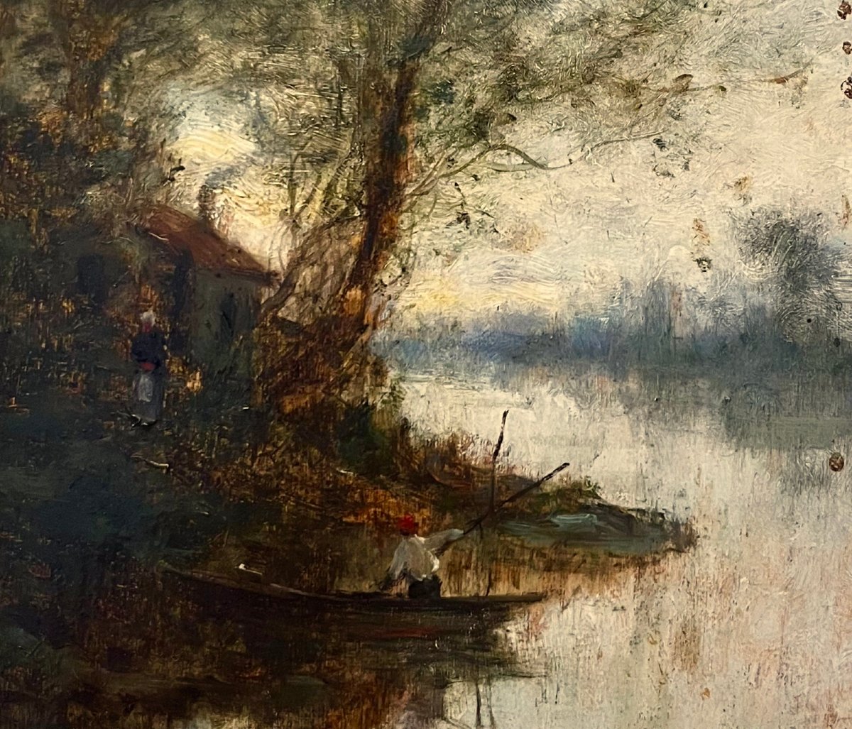 "fischerman By A Pond" Louis Rolin-photo-3