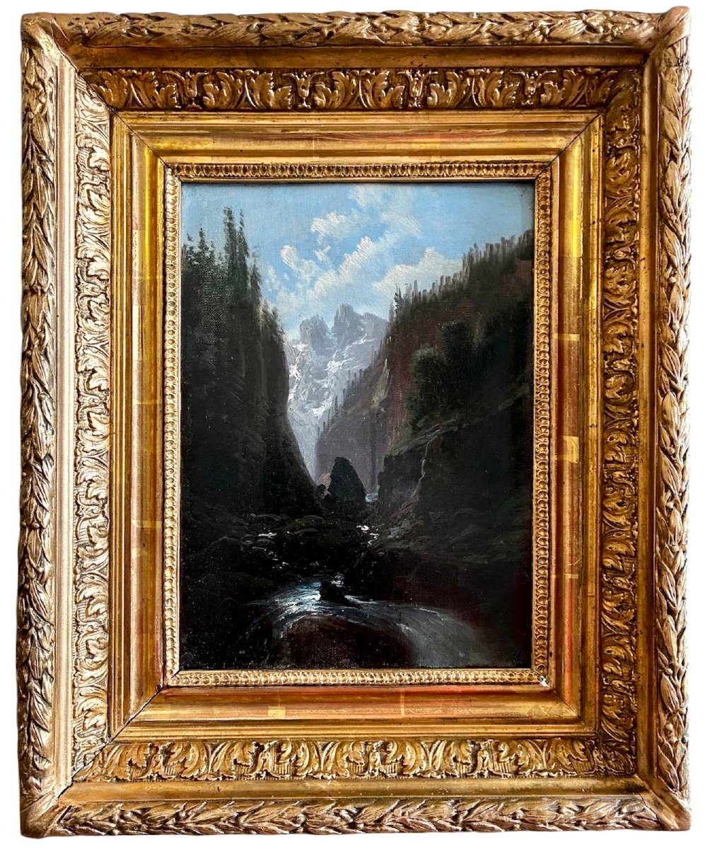 "Torrent en montagne" Ecole 19ème