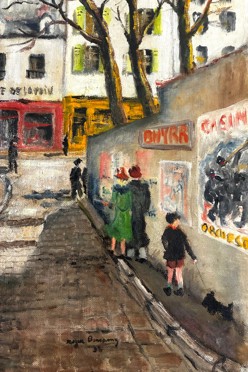 "Rue animée à Montmartre" Roger Bonamy-photo-4