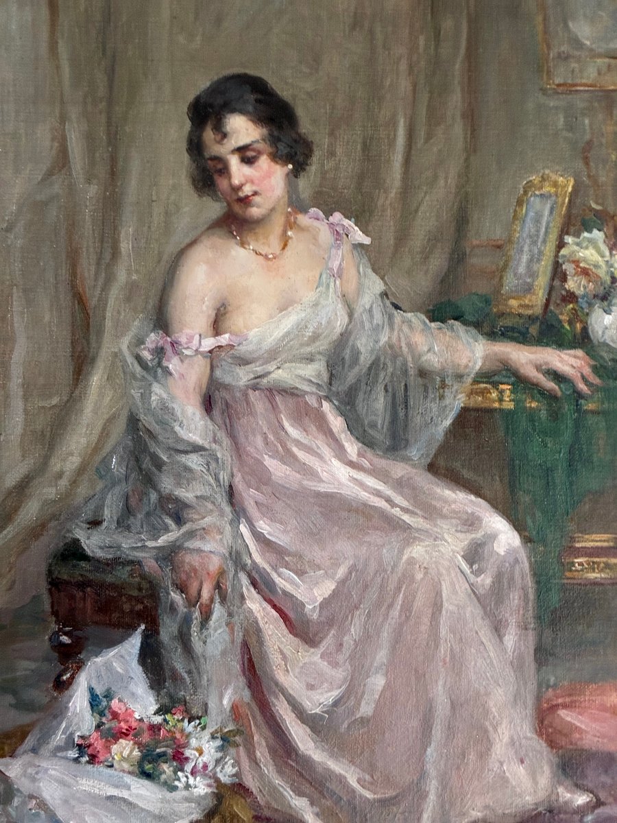 "young Woman In A Negligee" Léonie Humbert-vignot-photo-3