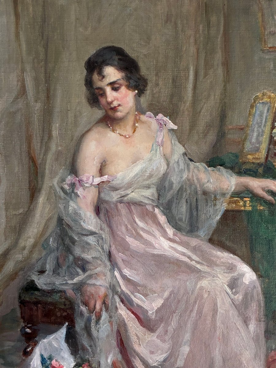 "young Woman In A Negligee" Léonie Humbert-vignot-photo-4