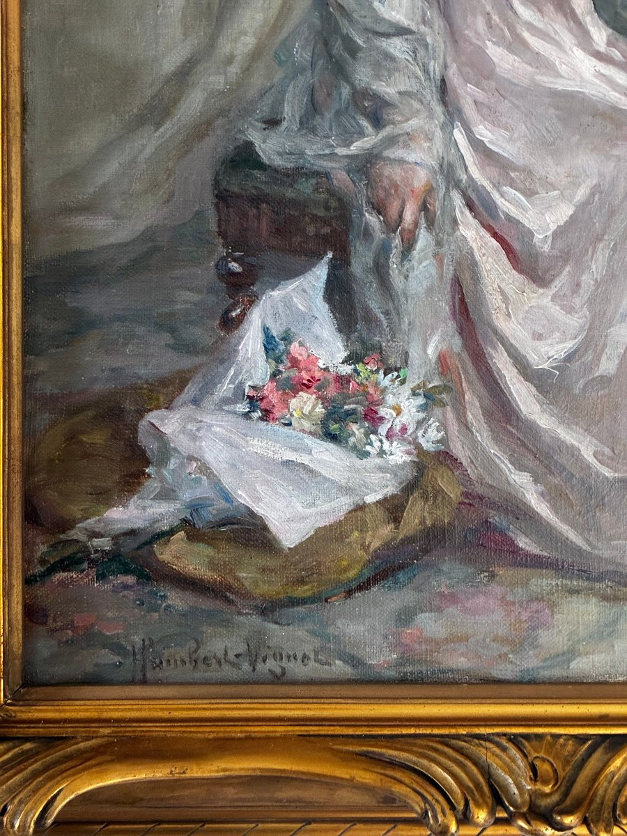 "young Woman In A Negligee" Léonie Humbert-vignot-photo-3