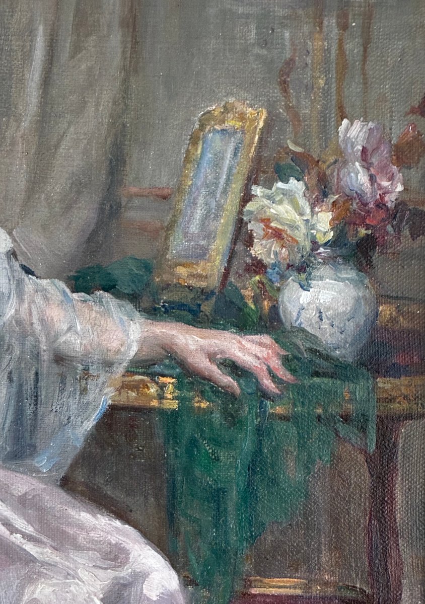 "young Woman In A Negligee" Léonie Humbert-vignot-photo-4