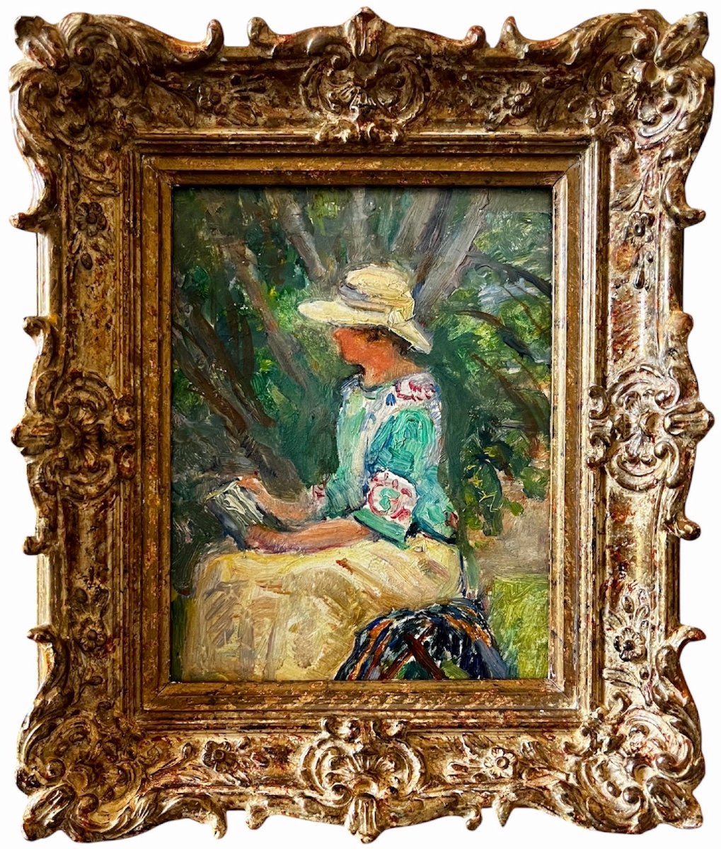 "young Woman Reading" French Post-impressionist School