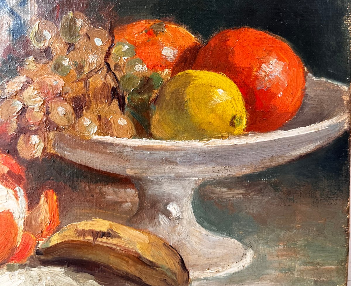 "basket Of Fruits On An Entablature" By Henry Perrin-photo-3