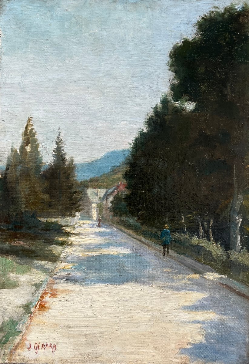 "entrance To A Village In The Dauphiné" By J. Girard