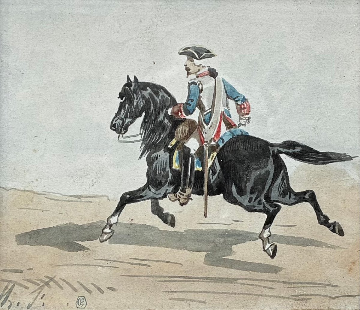 "cavalry Officer" Théodore Fort-photo-3