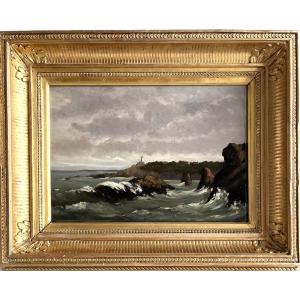 « Phare sur une côte bretonne » R de Montrison