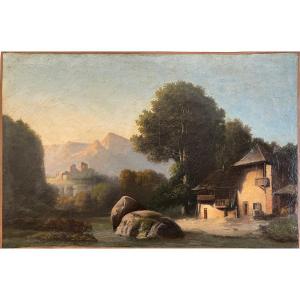 "Paysage montagneux" Ecole franç. fin 18ème