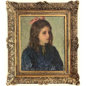 "Jeune fille au ruban rose" Ecole Postimpressionniste