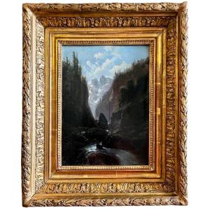 "Torrent en montagne" Ecole 19ème