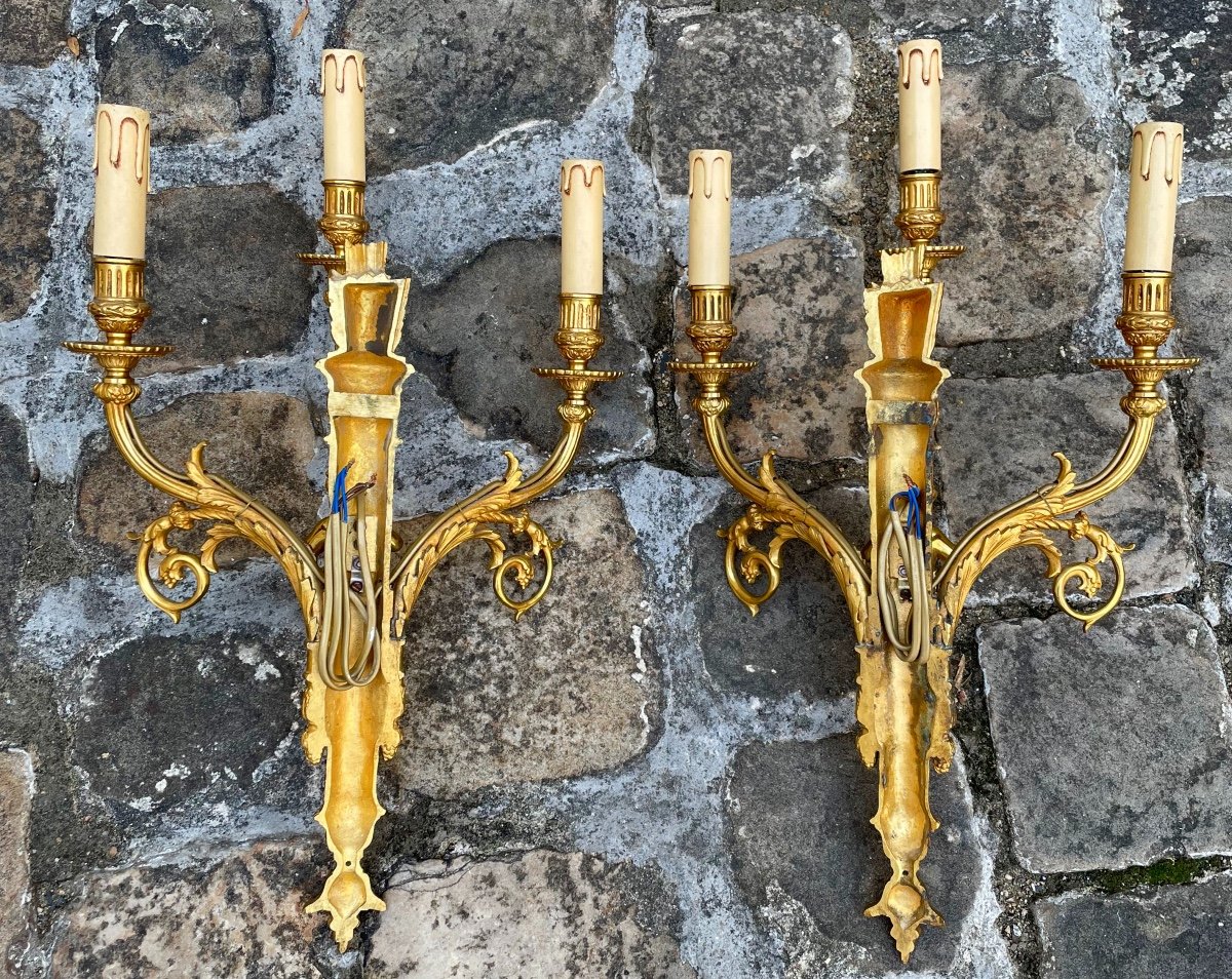 Paire d'Appliques Louis XVI-photo-8