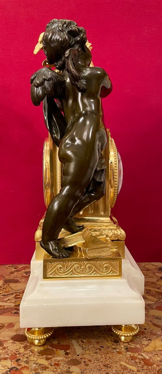 Pendule En Bronze De Style Louis XVI, Signée Susse Frères-photo-5