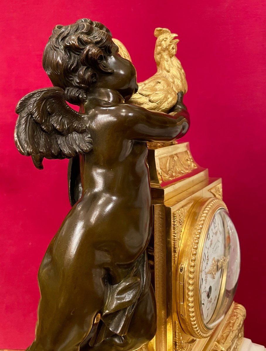 Pendule En Bronze De Style Louis XVI, Signée Susse Frères-photo-6