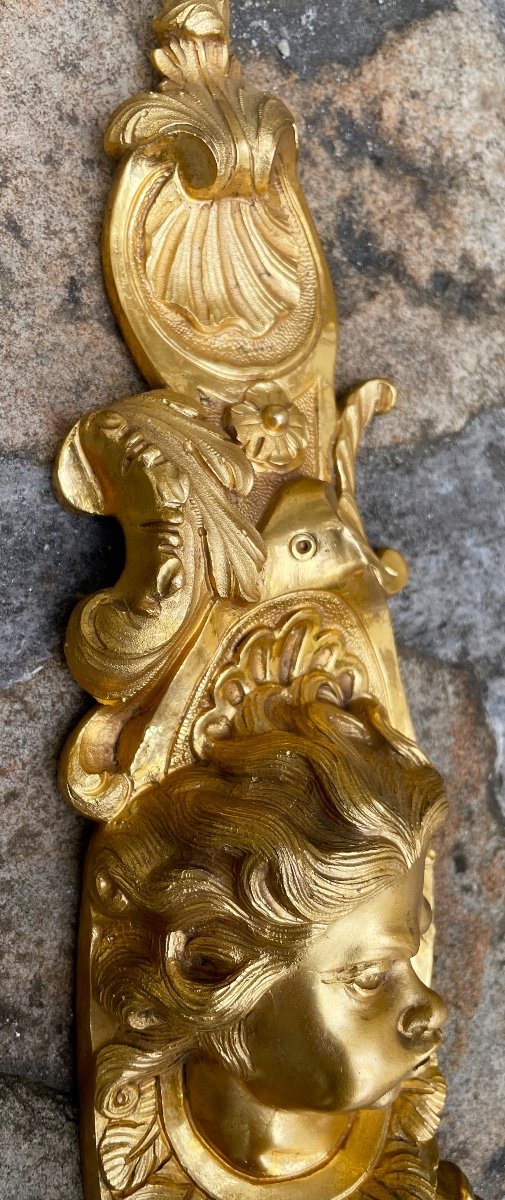 4 Regency Zephyr Sconces In Gilt Bronze-photo-5