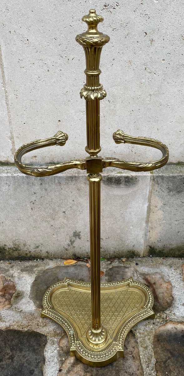 Serviteur De Cheminée. Nécessaire De Cheminée Louis XVI En Bronze-photo-3