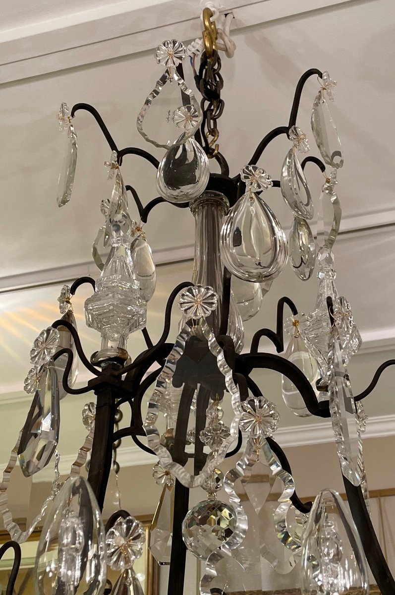 Louis XV Cage Chandelier, In Crystal-photo-4