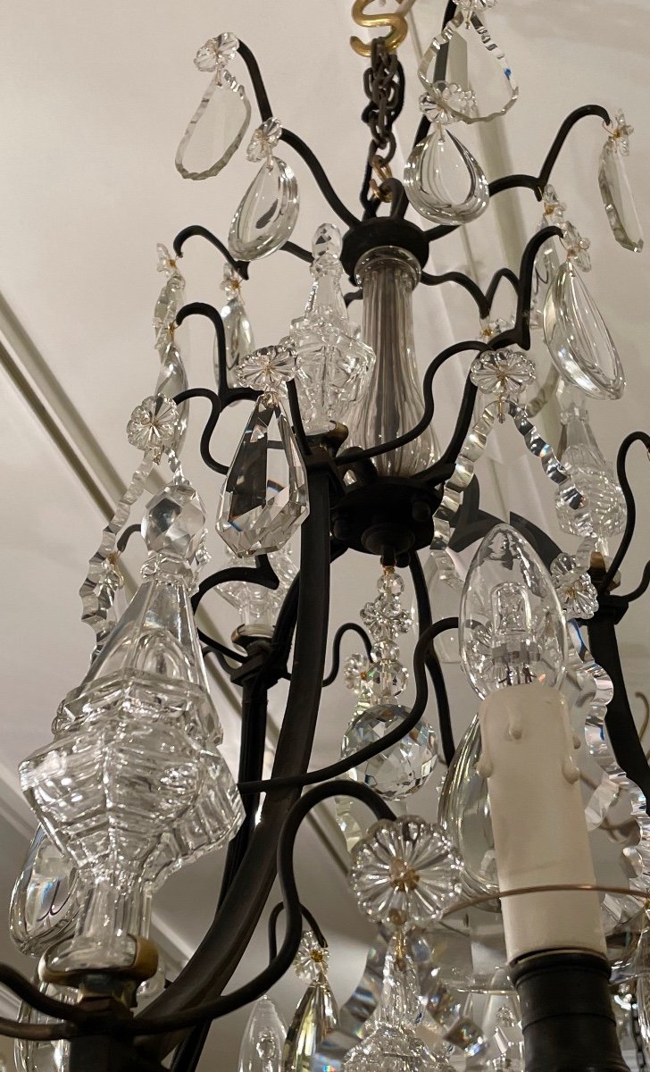 Louis XV Cage Chandelier, In Crystal-photo-6