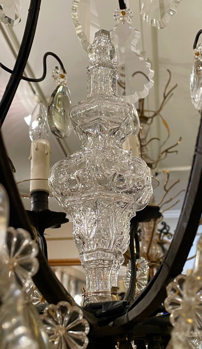 Louis XV Cage Chandelier, In Crystal-photo-7