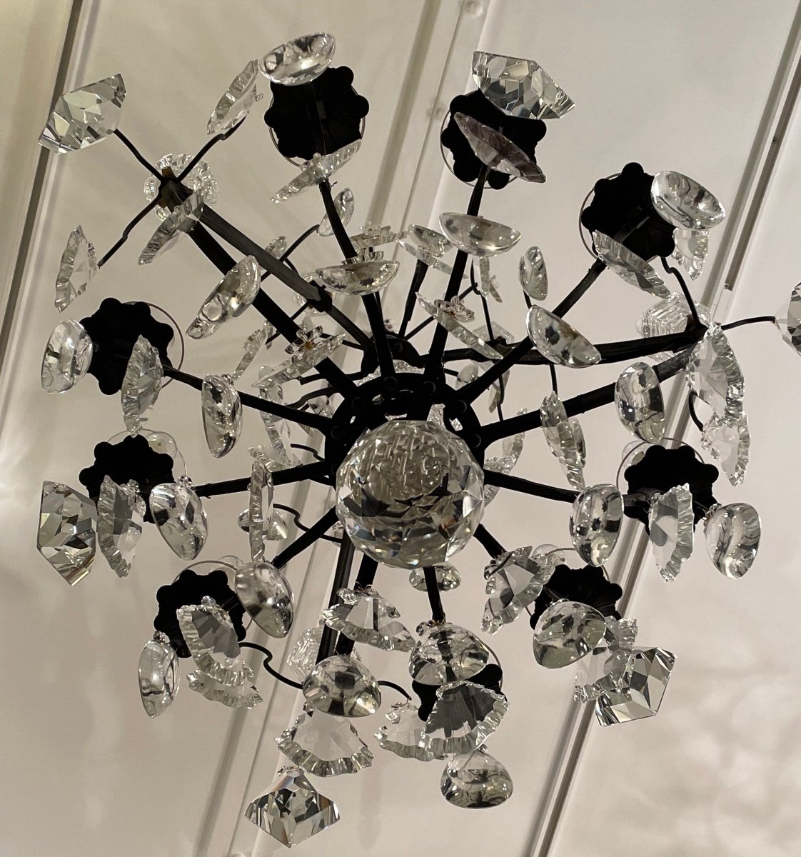 Louis XV Cage Chandelier, In Crystal-photo-8