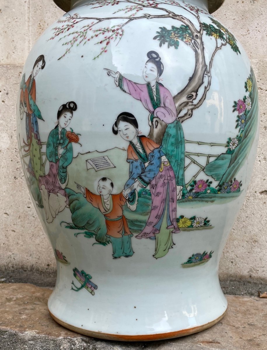 Potiche Couverte Chinoise En Porcelaine Dure-photo-2