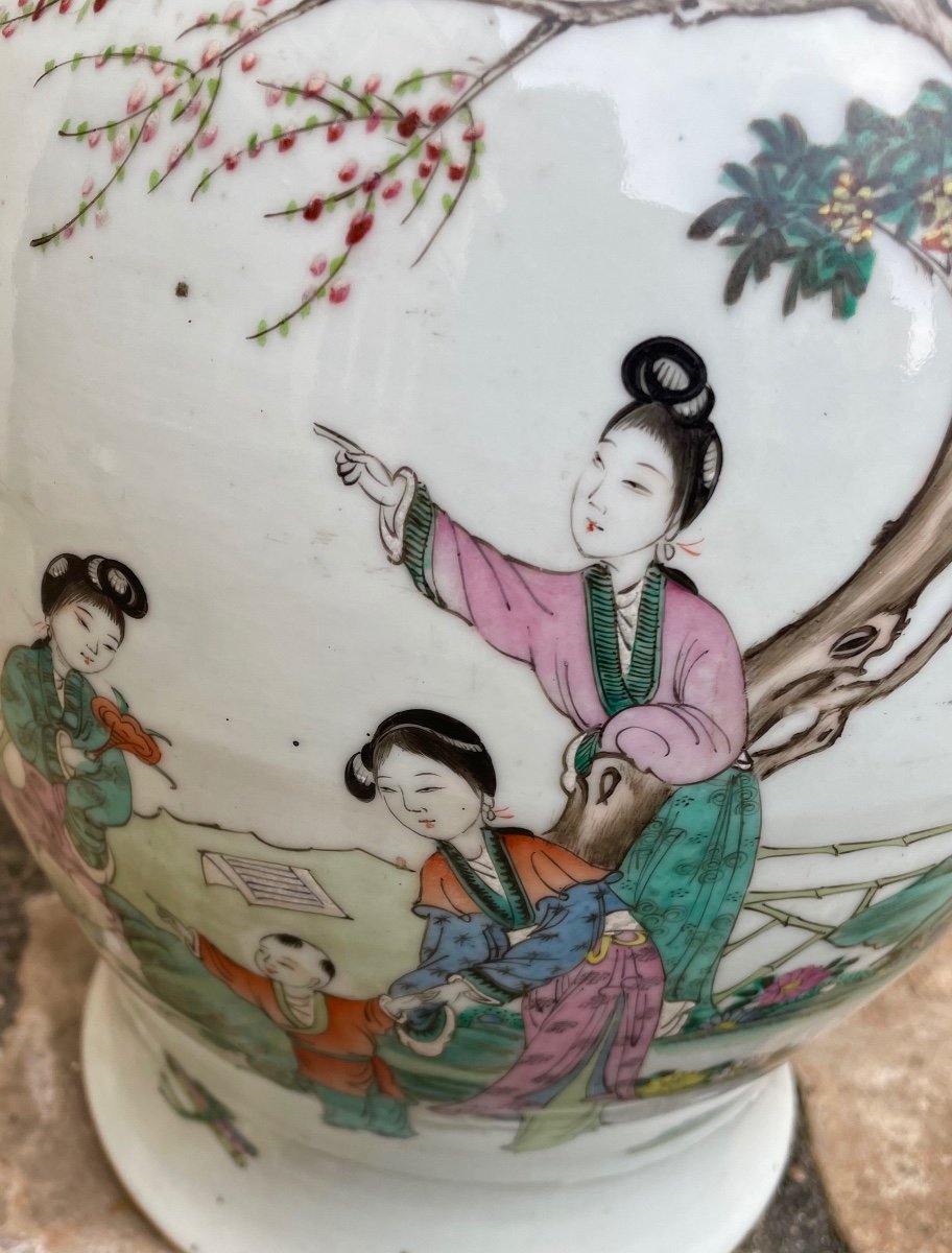 Potiche Couverte Chinoise En Porcelaine Dure-photo-6