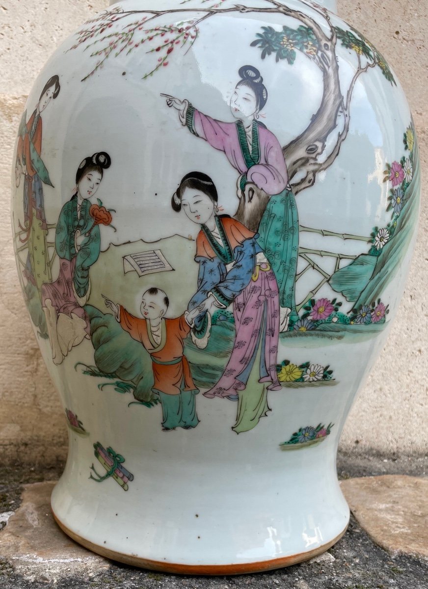 Potiche Couverte Chinoise En Porcelaine Dure-photo-7