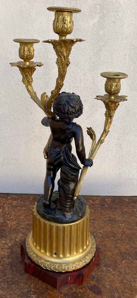 Pair Of Louis XVI Candelabra, After Clodion-photo-3