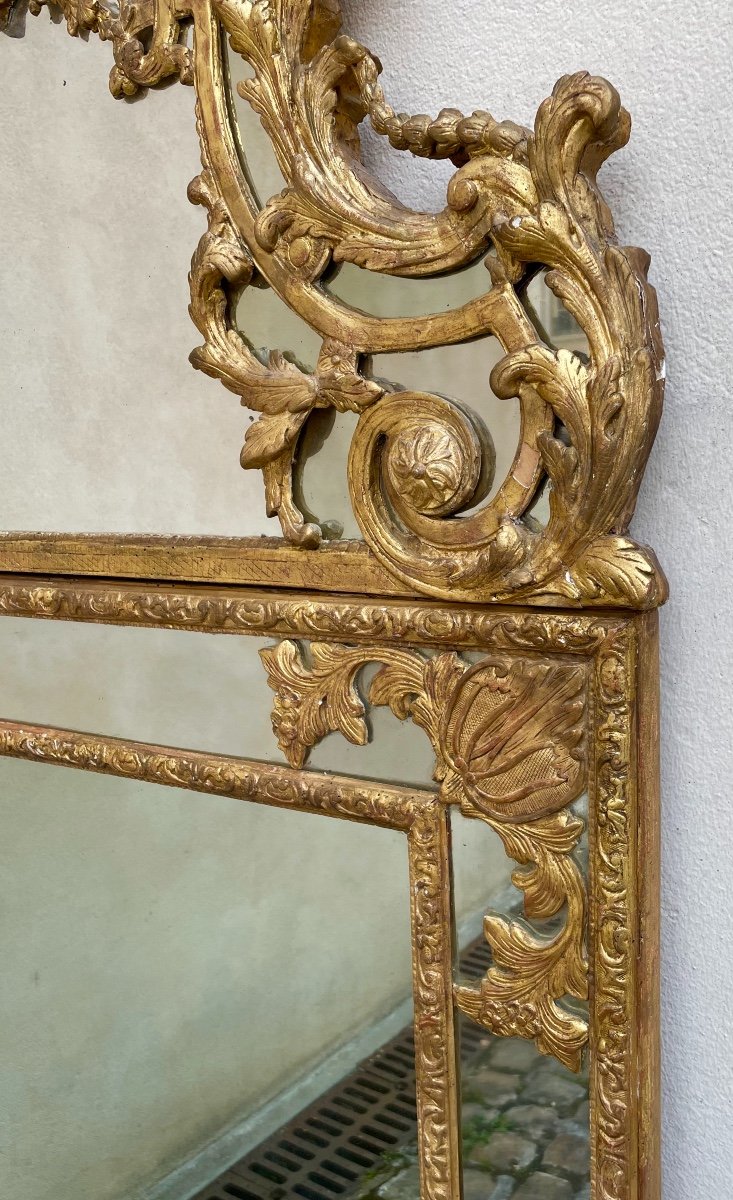 Regency Period Mirror In Golden Wood-photo-1
