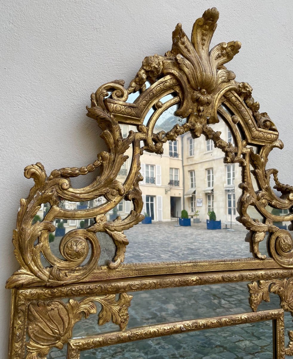 Regency Period Mirror In Golden Wood-photo-6