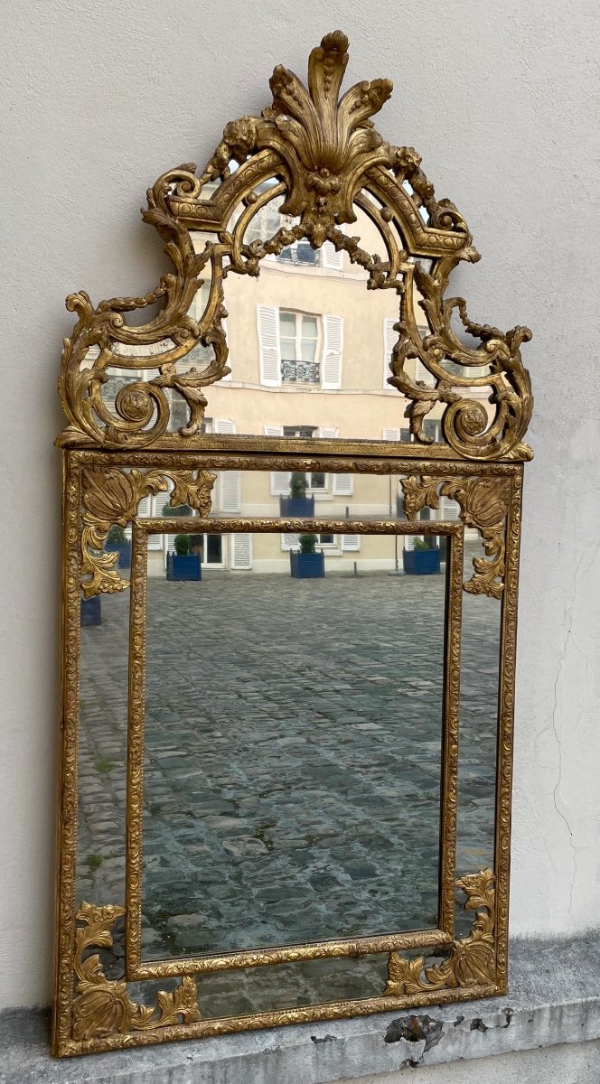 Regency Period Mirror In Golden Wood