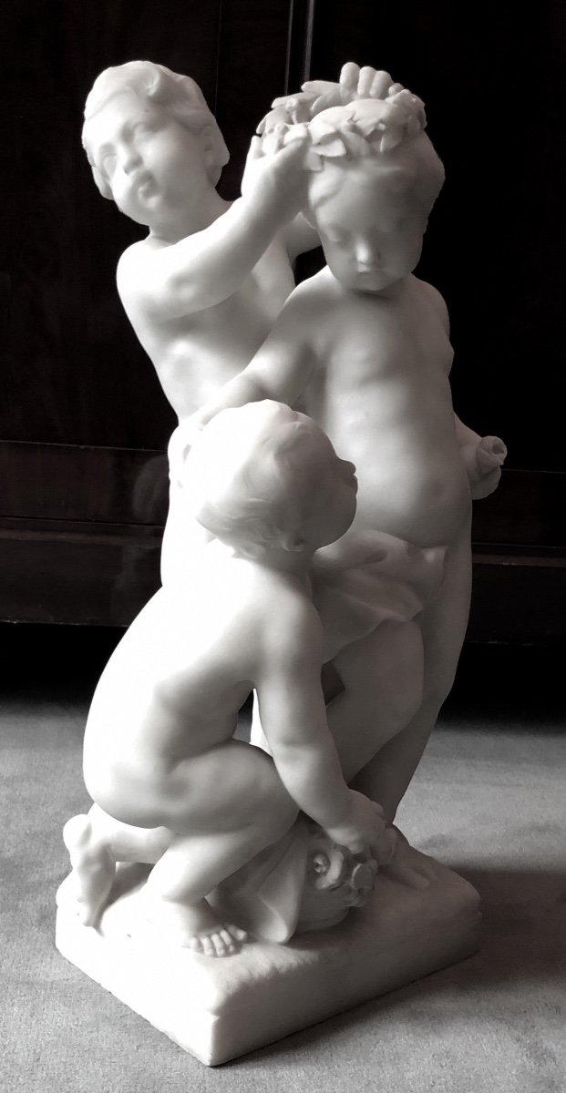 Carrara Marble Sculpture. Crowned Innocence-photo-3