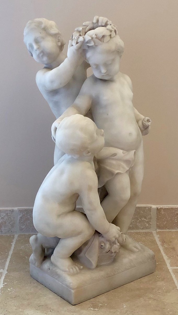 Carrara Marble Sculpture. Crowned Innocence-photo-4