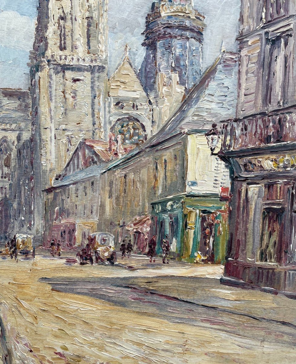 Tableau. Huile Sur Panneau . Cathédrale d'Evreux-photo-3