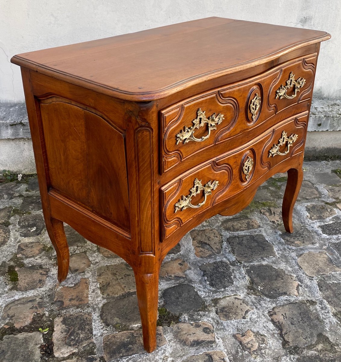Commode d'époque Régence En Noyer-photo-6