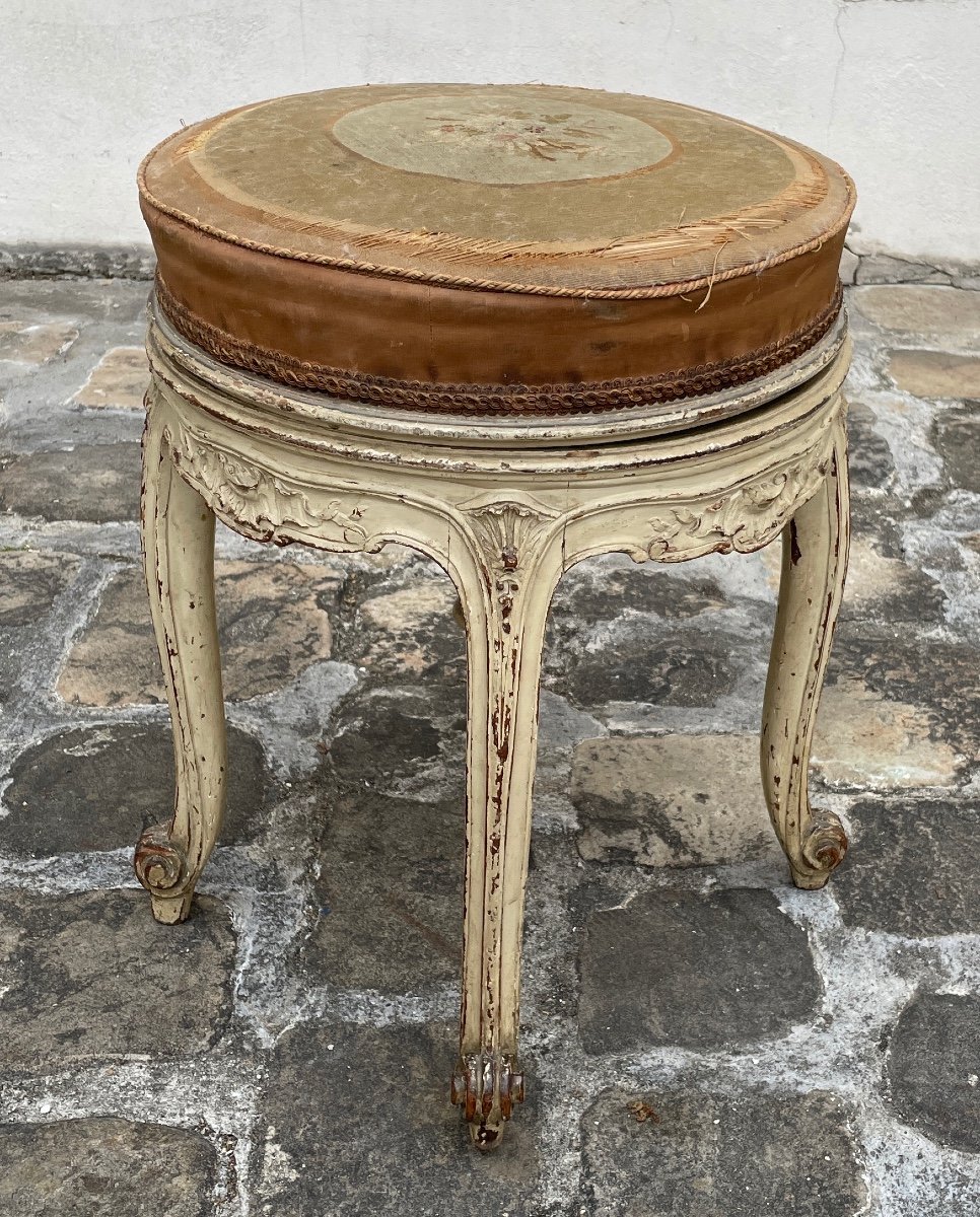 Tabouret De Piano De Style Louis XV