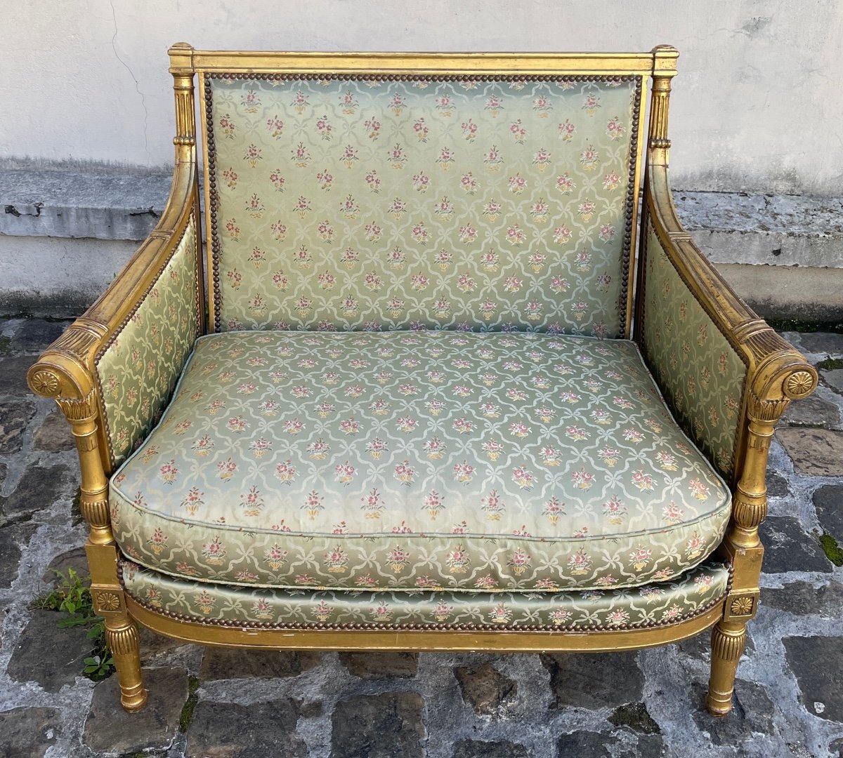 Canapé Louis XVI En Bois Doré Dit Marquise