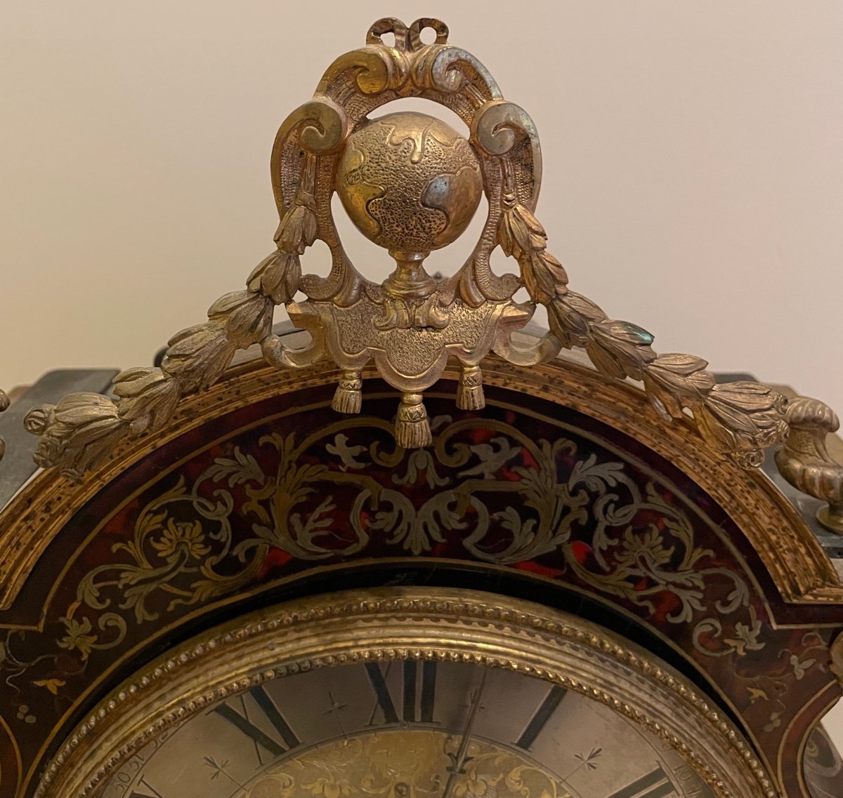 Pendule " Tête De Poupée " Epoque Louis XIV-photo-5