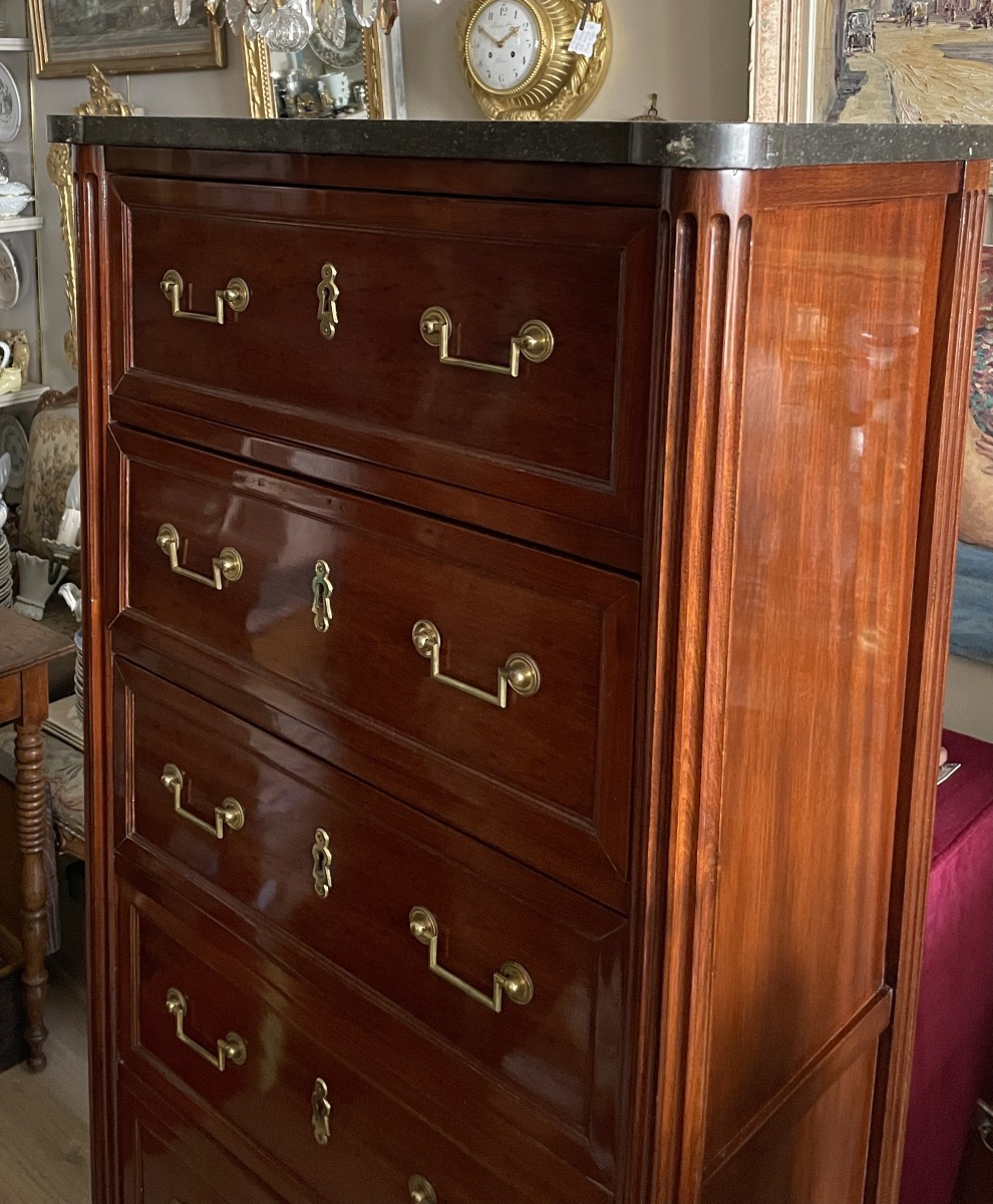 Louis XVI Period Mahogany Chiffonier-photo-2