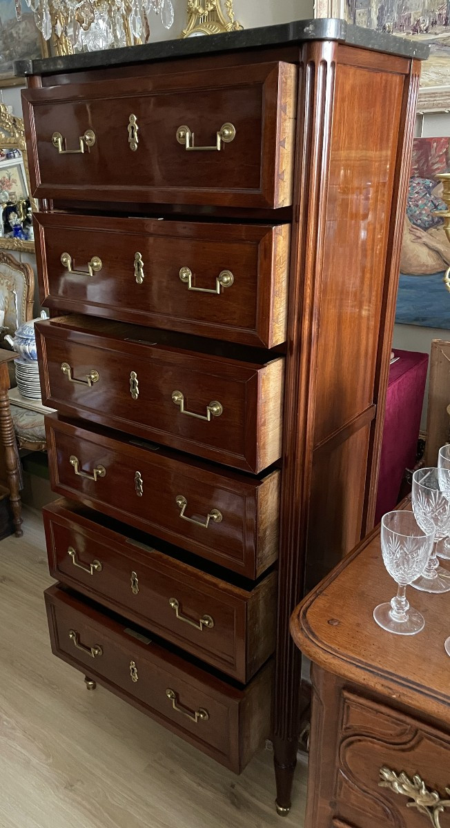 Louis XVI Period Mahogany Chiffonier-photo-3