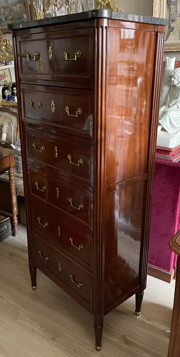 Louis XVI Period Mahogany Chiffonier-photo-2