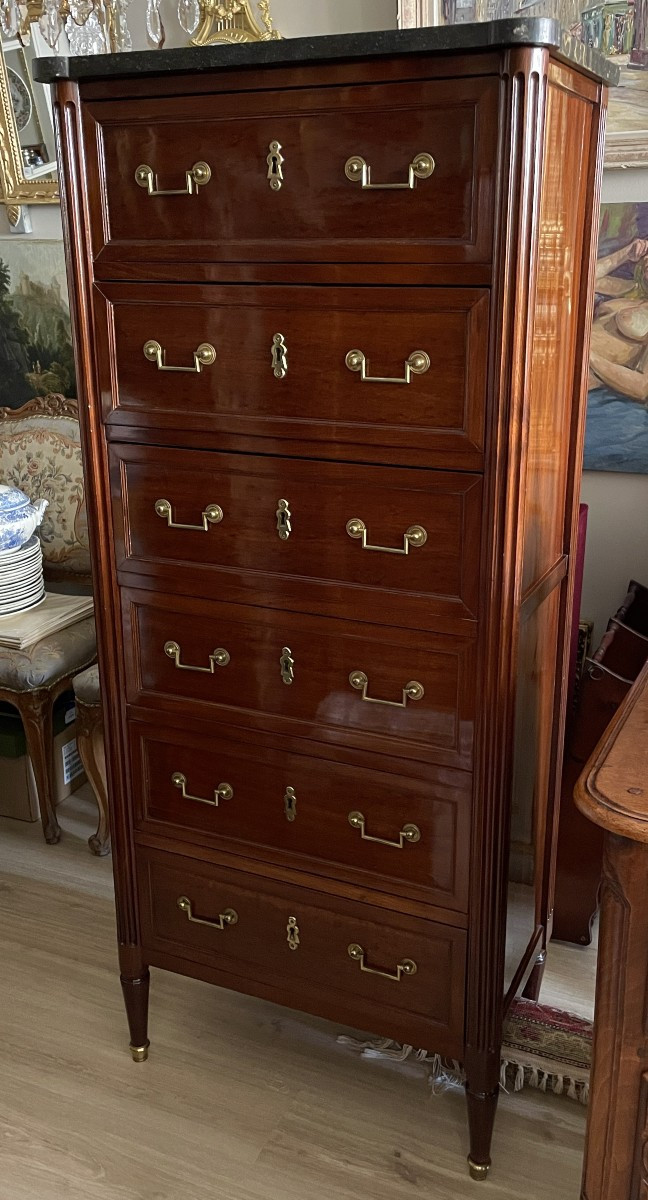Louis XVI Period Mahogany Chiffonier-photo-5