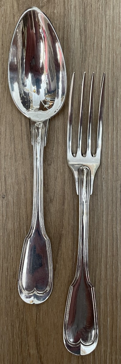 Twelve Solid Silver Place Settings-photo-2