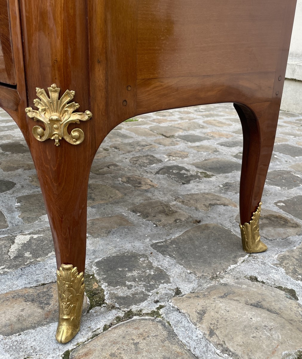 Commode d'époque Régence en acajou massif-photo-2