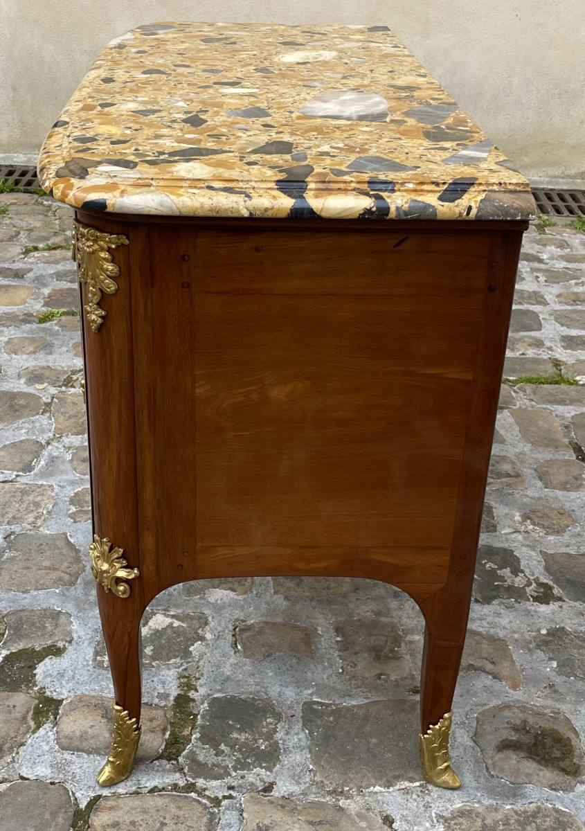 Commode d'époque Régence en acajou massif-photo-4