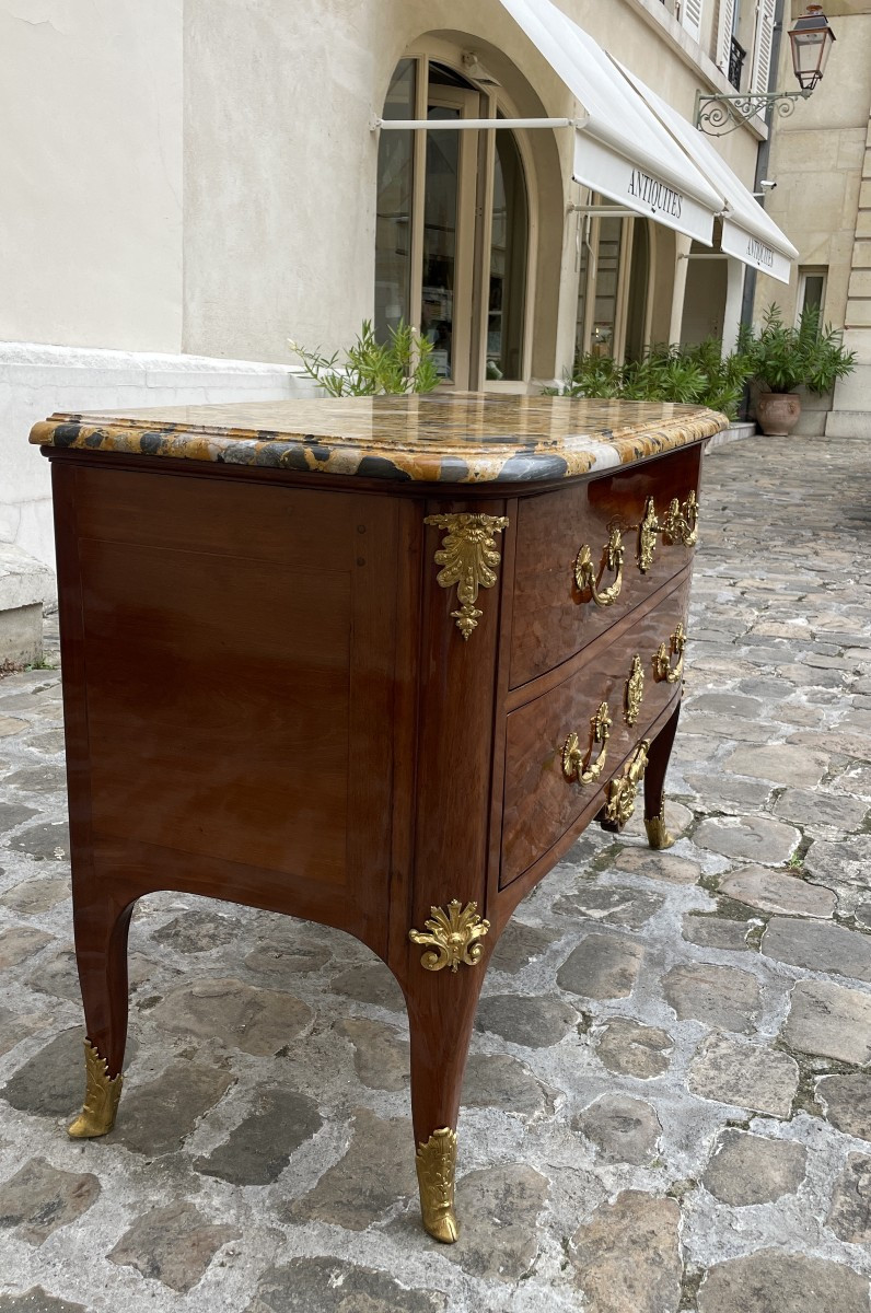Commode d'époque Régence en acajou massif-photo-5