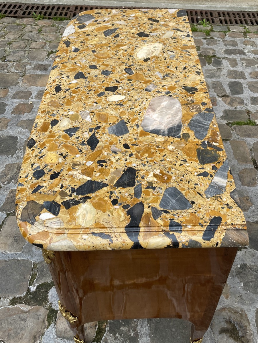 Commode d'époque Régence en acajou massif-photo-7